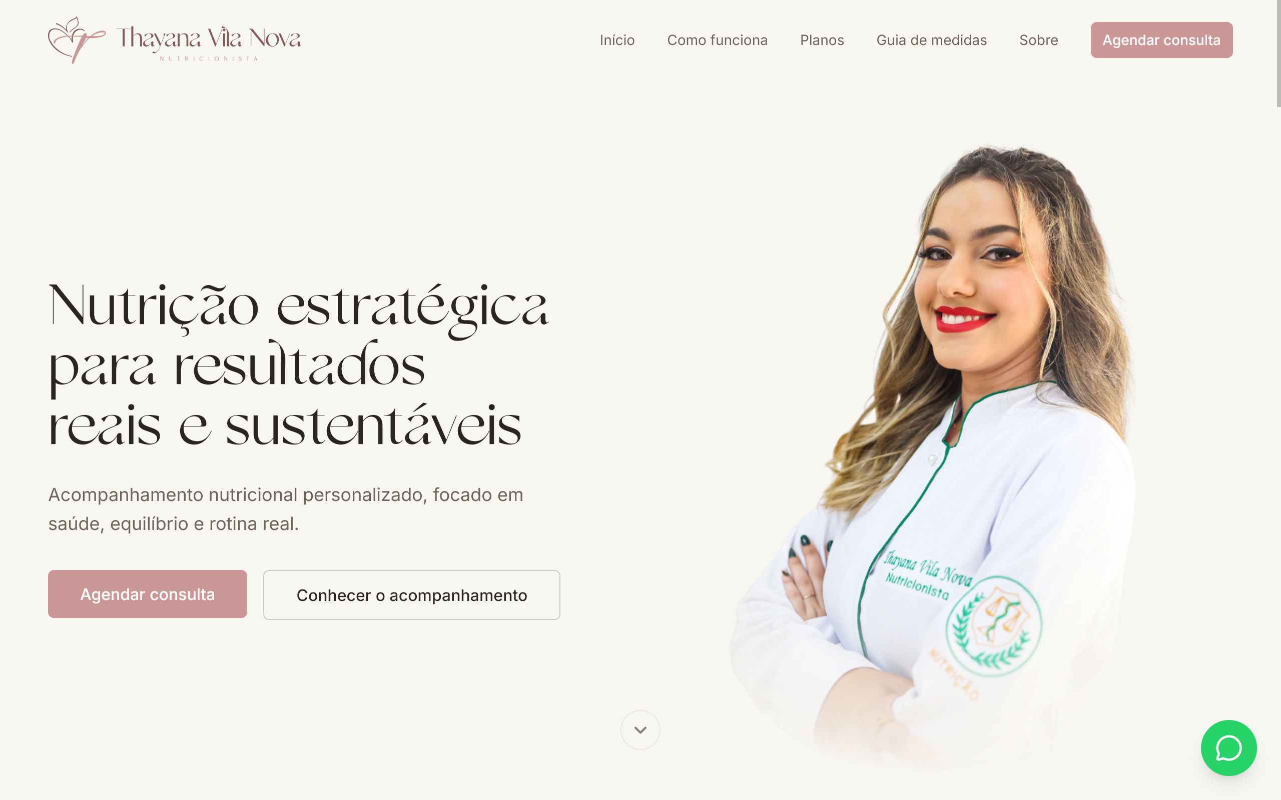 Site para nutricionista